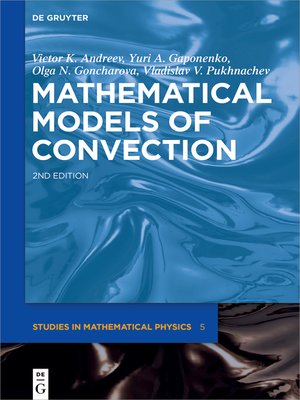 cover image of Mathematical Models of Convection